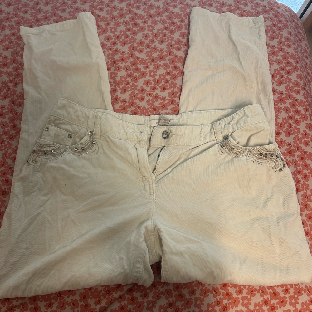 Chico's White Corduroy Pants